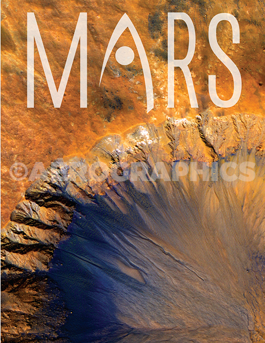 B-2266 Mars Crater postcard